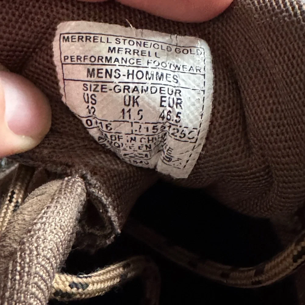 Merrell Brown Leather Hiking Shoes Men Size 12 *read Description* - Picture 7 of 7